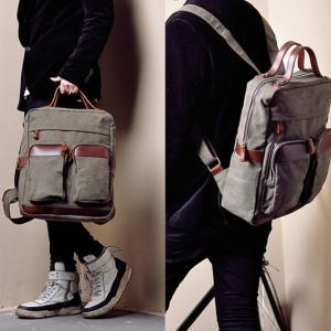 Army Green Canvas Bag Canvas Backpacks Leisure..