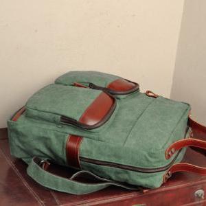 Lake Green Canvas Bag Canvas Backpacks Leisure..