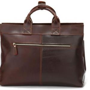 Brown Leather Messenger Bag Men's L..