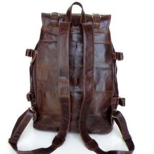Dark-chocolate Leather Backpacks , Leisure..