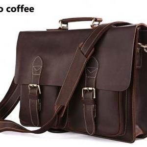 Retro Coffe Men's Leather Briefcase..