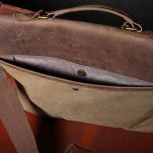 Handmade Leather Canvas Backpacks C..