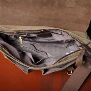 Handmade Leather Canvas Backpacks C..