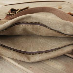Khaki Canvas Shoulder Bag Canvas Messenger Bag..