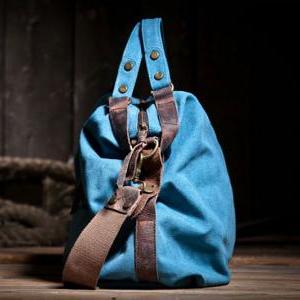 Thanksgiving Gift - Blue Canvas Leisure Tote..