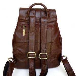 Chocolate Leather Backpacks , Leisu..