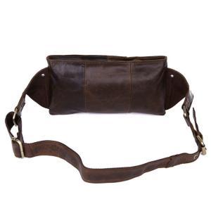 Dark Brown Leather Waist Bag, Fashion Unisex Pack,..