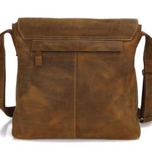 Brown Leather Messenger Bag /Brown ..
