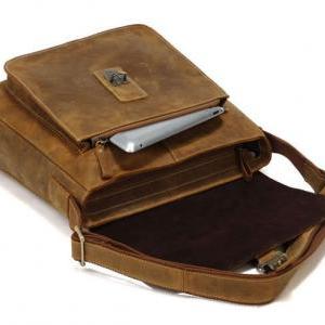 Brown Leather Messenger Bag /Brown ..