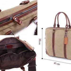 Khaki Canvas Bag Canvas Messenger Bag Leisure..