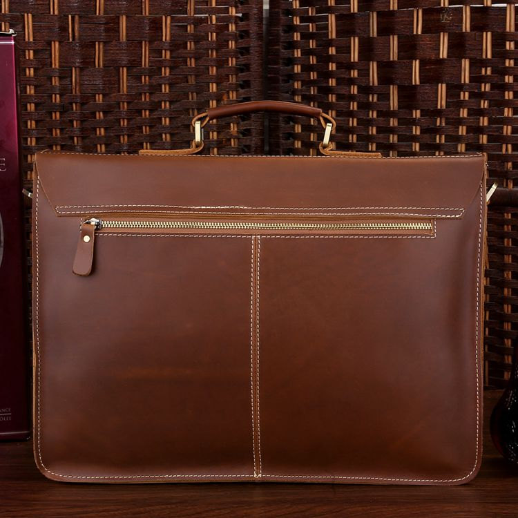 Redbrown Leather Messenger Bag Men's Leather Briefcase Leather