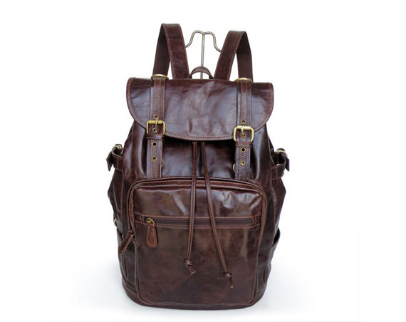 Dark-chocolate Leather Backpacks , Leisure Backpacks on Luulla display picture 1