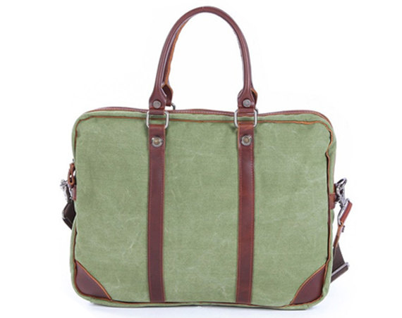 Coral Green Canvas Bag Canvas Messenger Bag Leisure Canvas Handbag Leather/Canvas Crossbody Bags