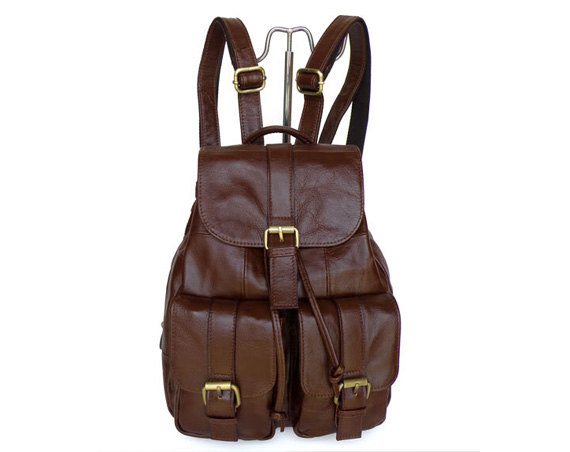 Chocolate Leather Backpacks , Leisure Backpacks